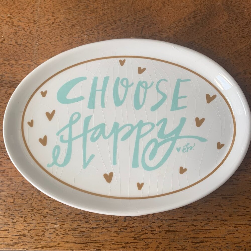 NWOB Choose Happy Jewelry Tray